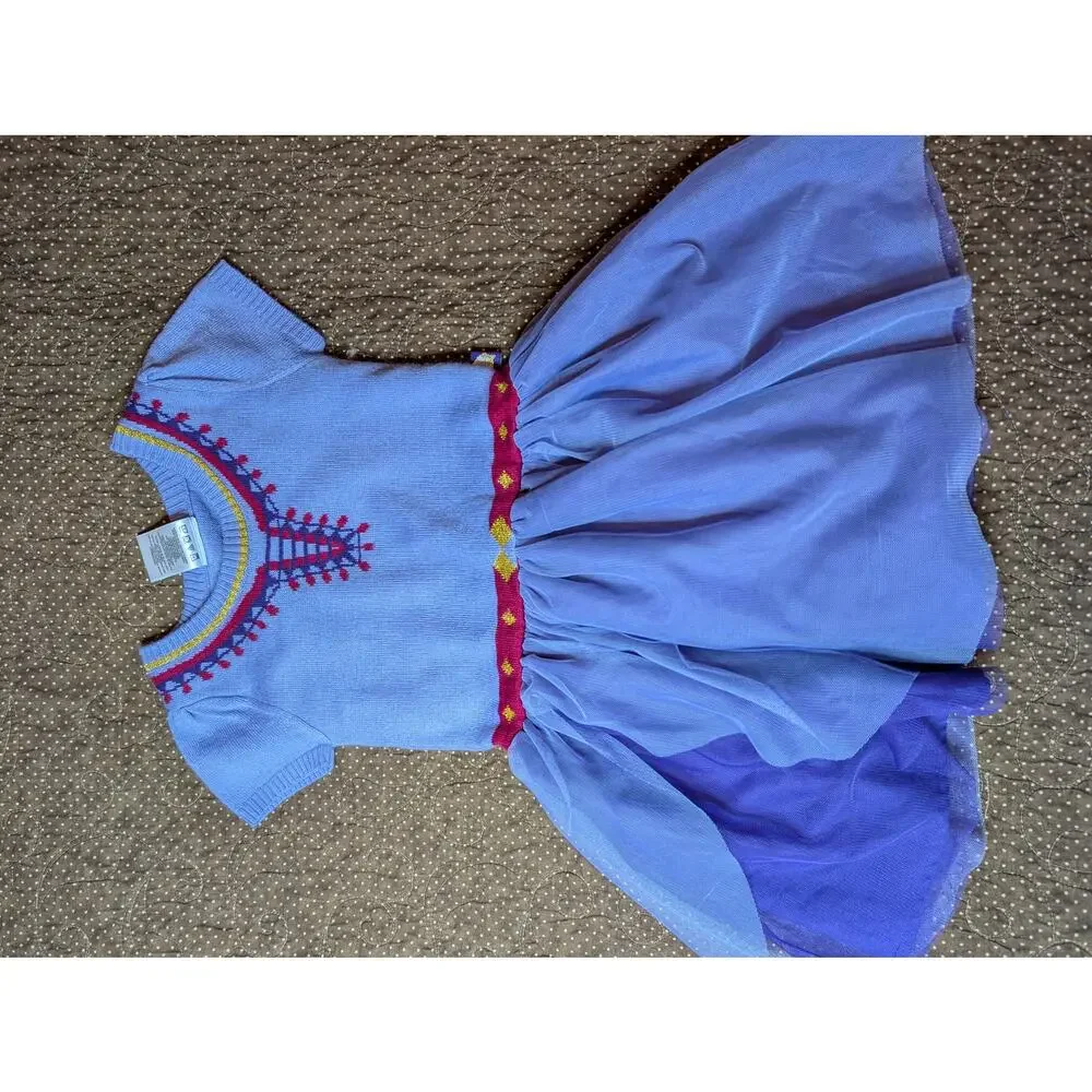 Disney Wish Asha Character Dress Purple Tulle Embroidered Girls Size 4T - Picture 8 of 9